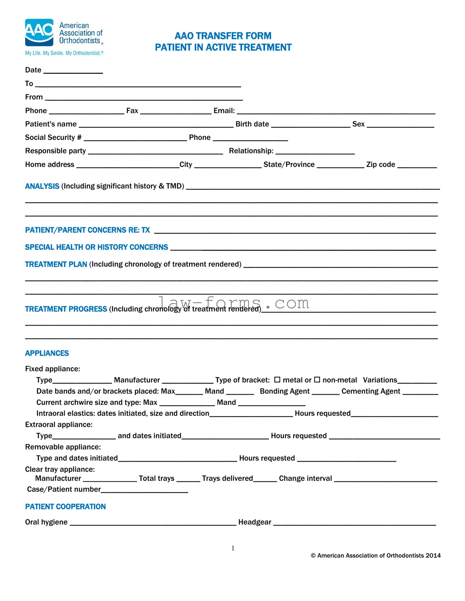 Aao Transfer PDF Template