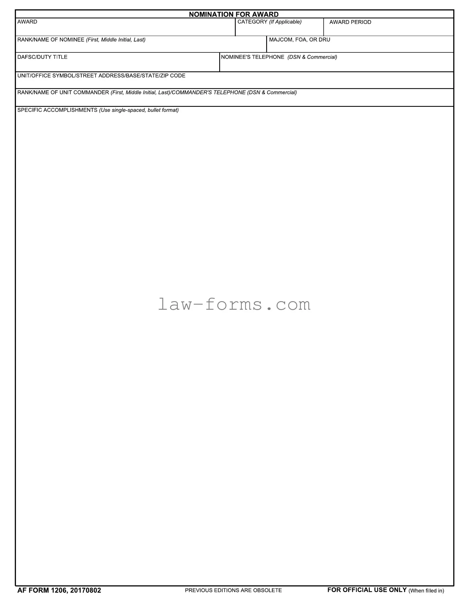 Af 1206 PDF Template