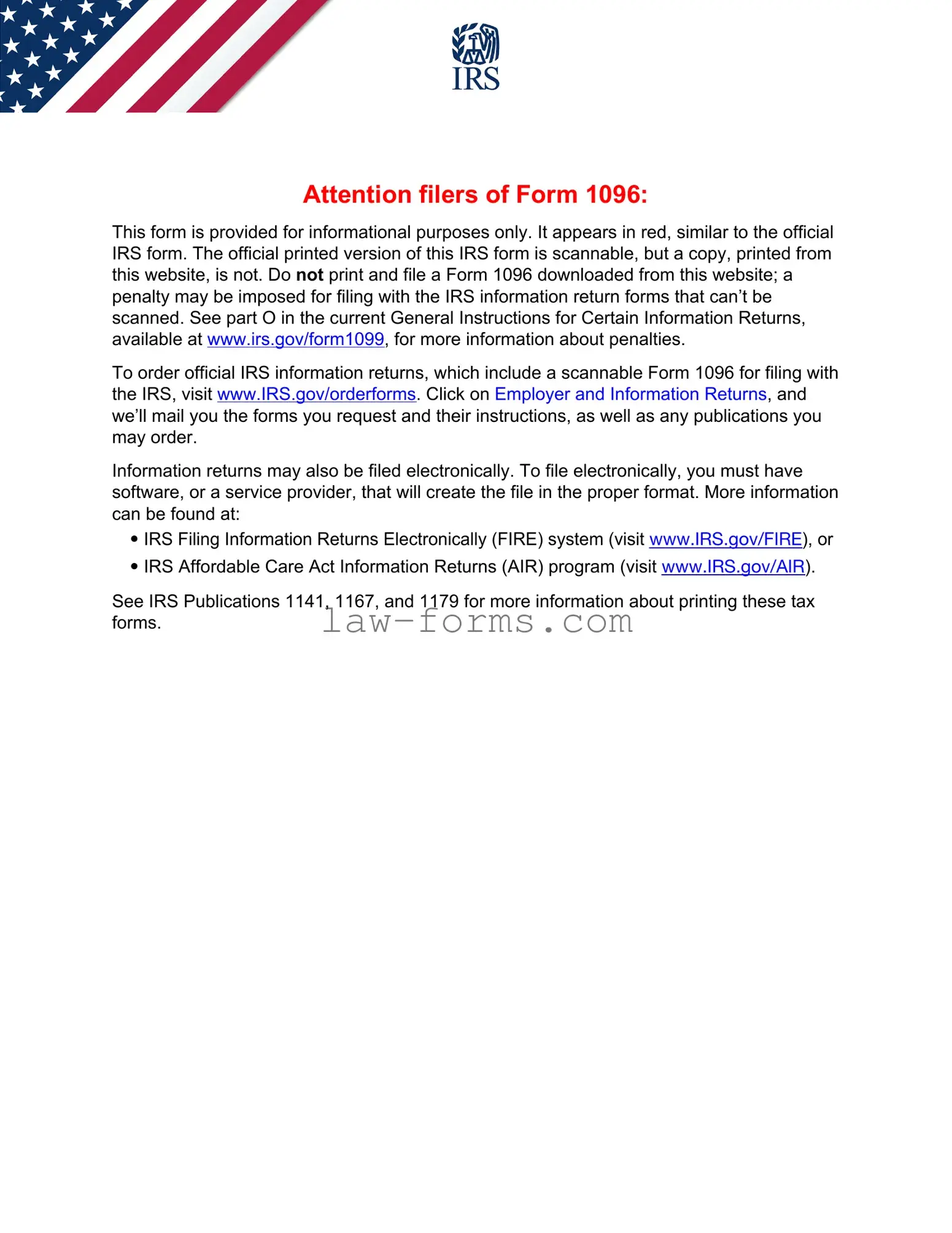 IRS 1096 PDF Template