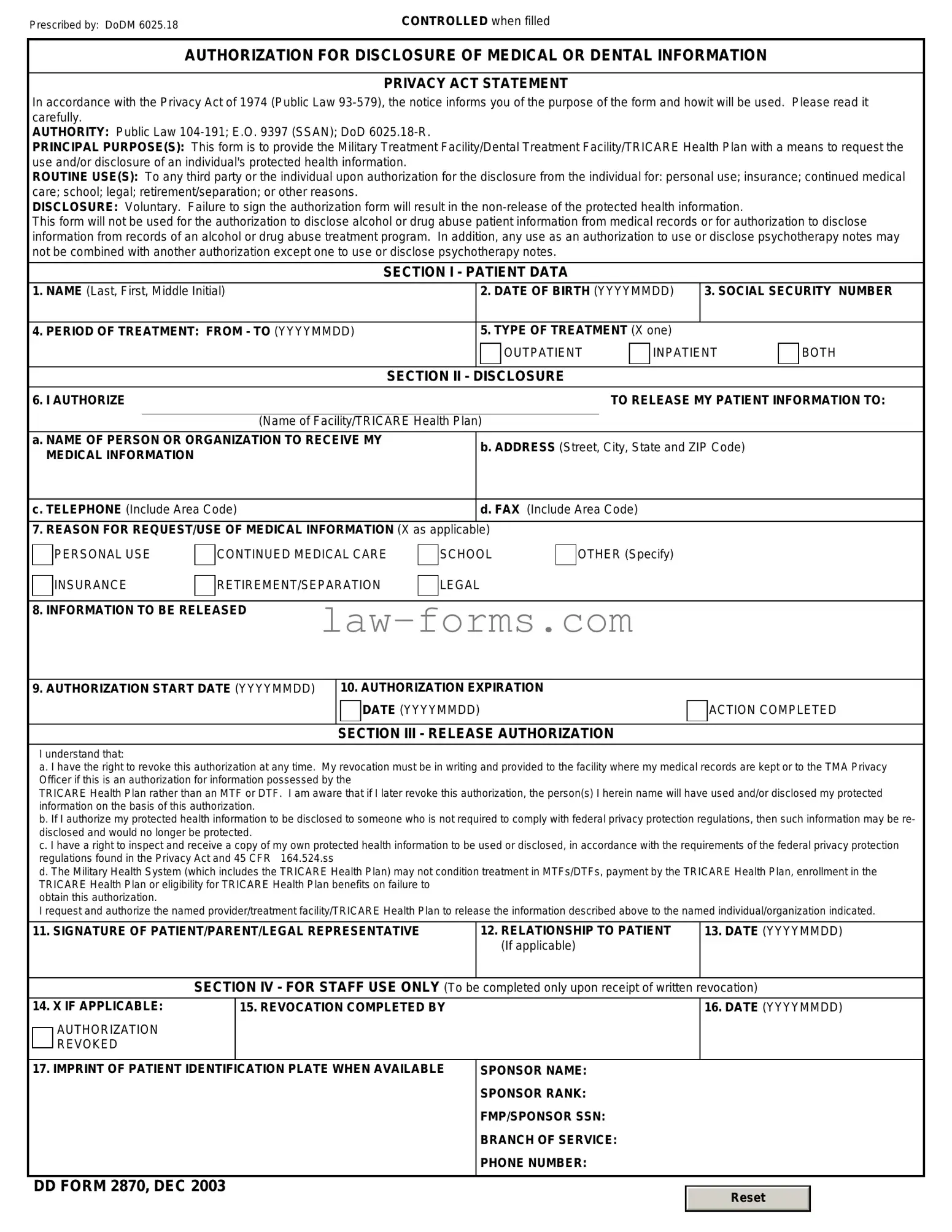 DD 2870 PDF Template