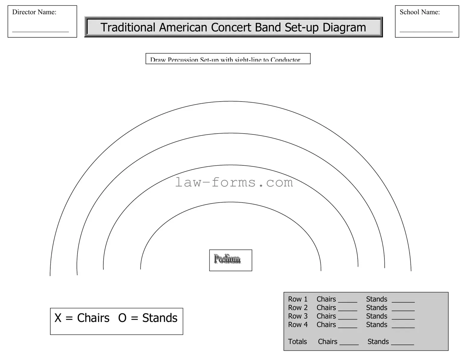 Band Seating Chart PDF Template