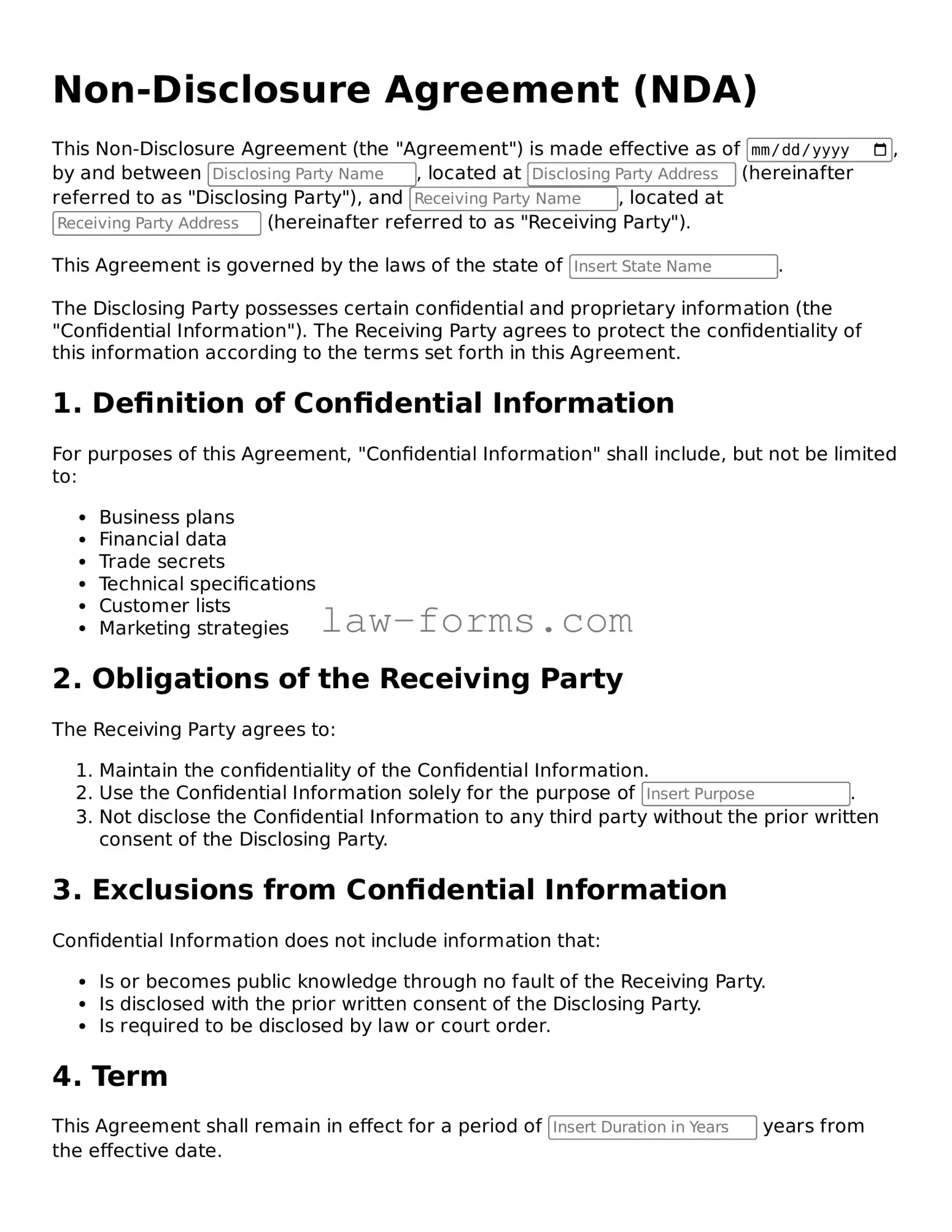 Valid Non-disclosure Agreement Template
