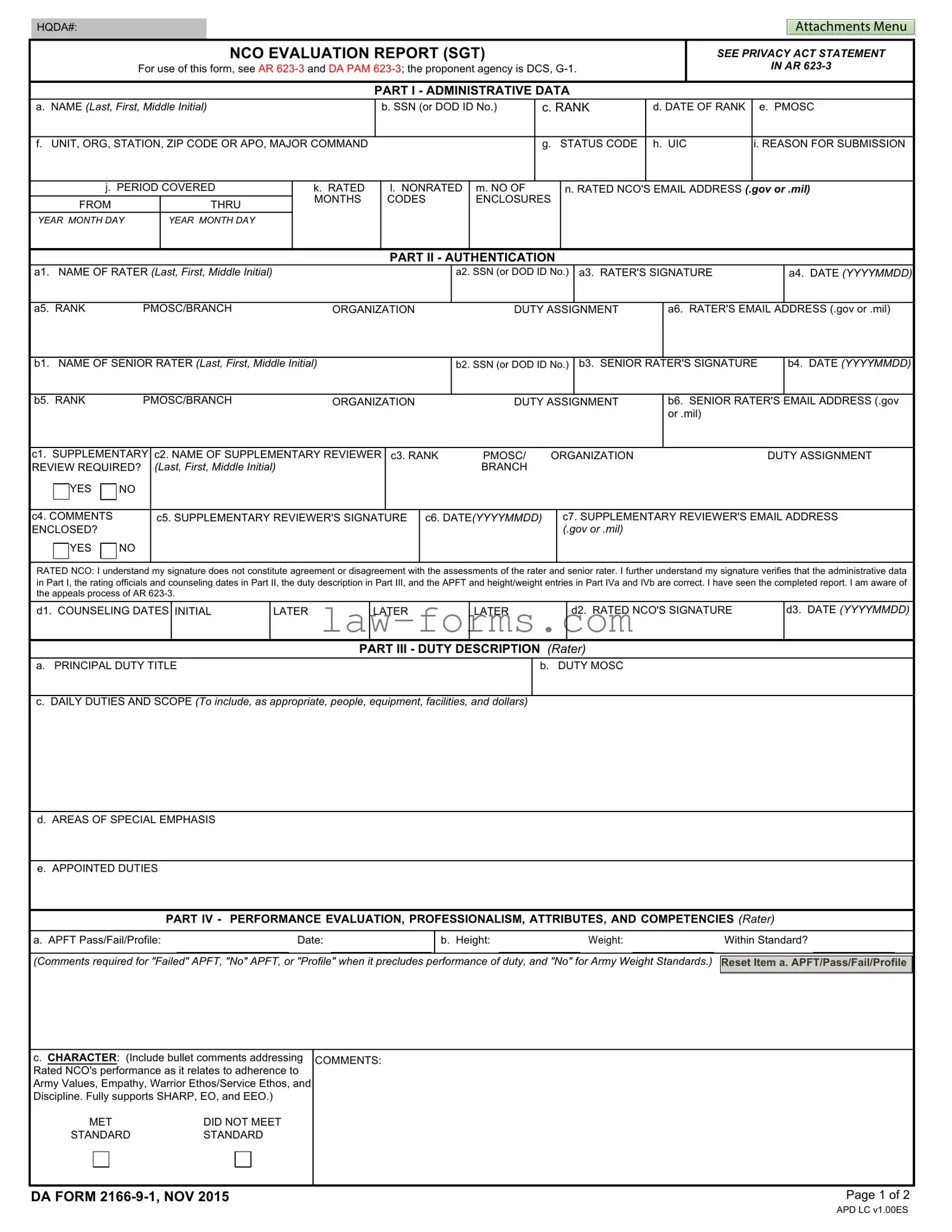 Da 2166 9 1 PDF Template