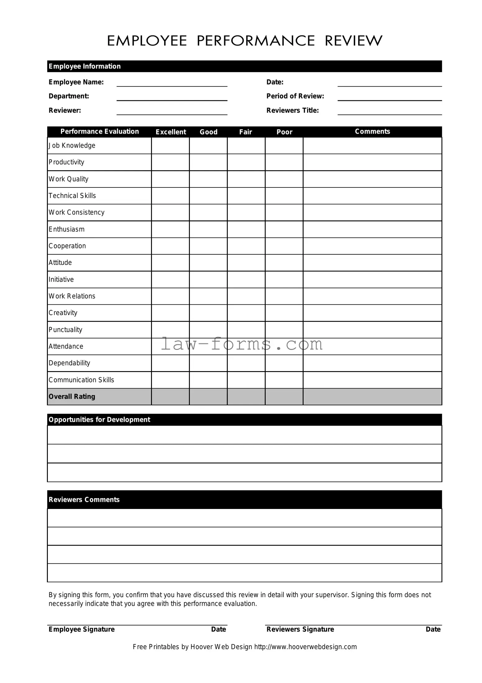 Employee PDF Template