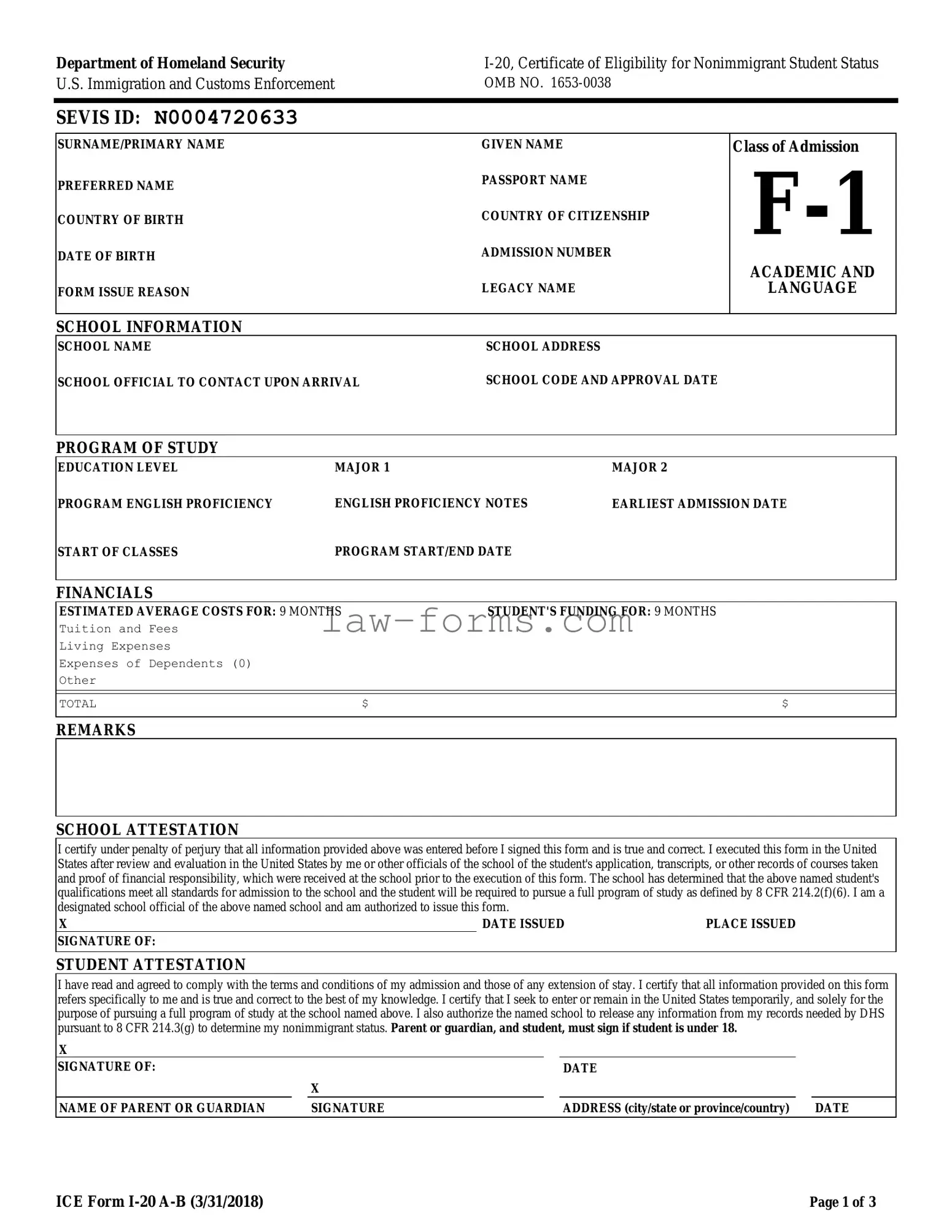 I 20 PDF Template