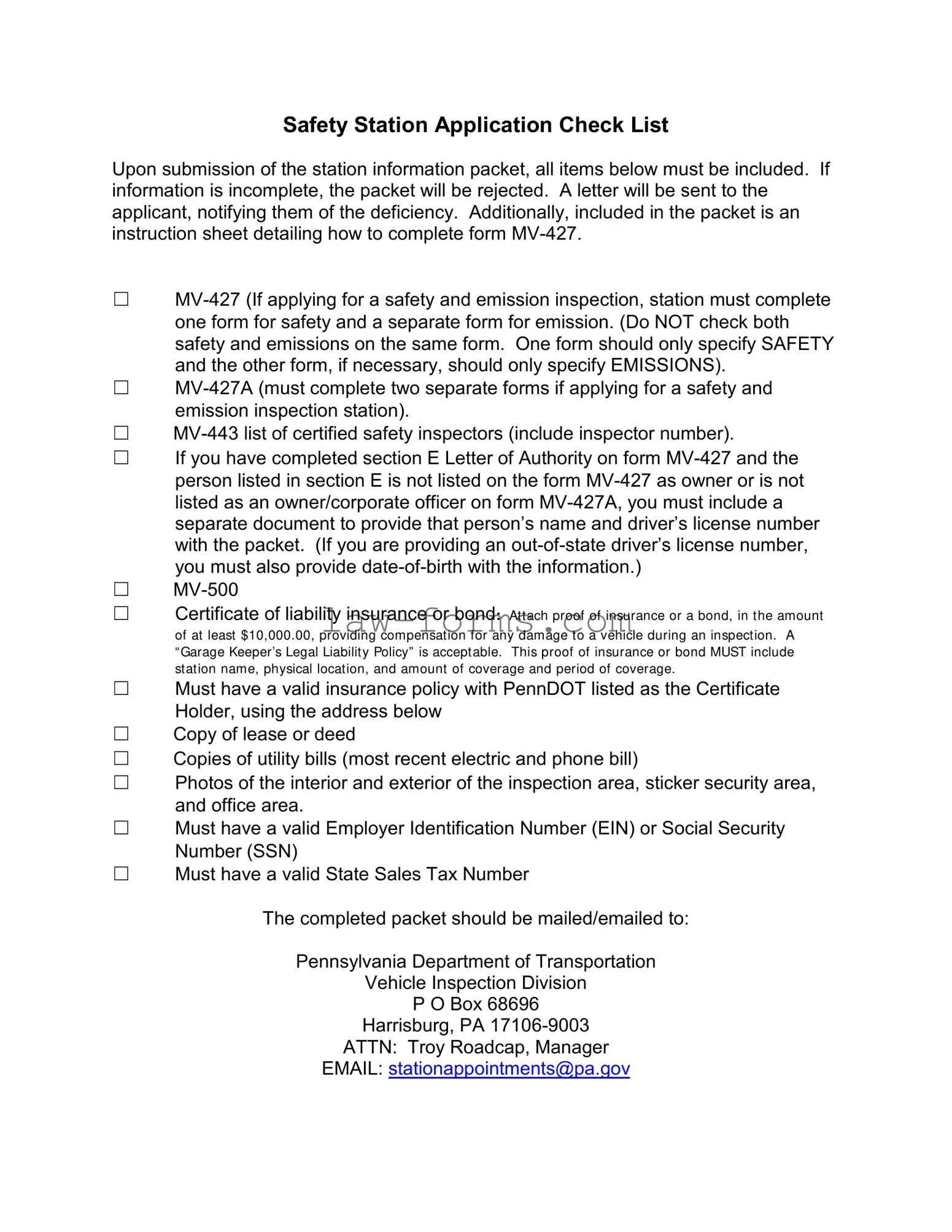 Mv 427 Penndot PDF Template