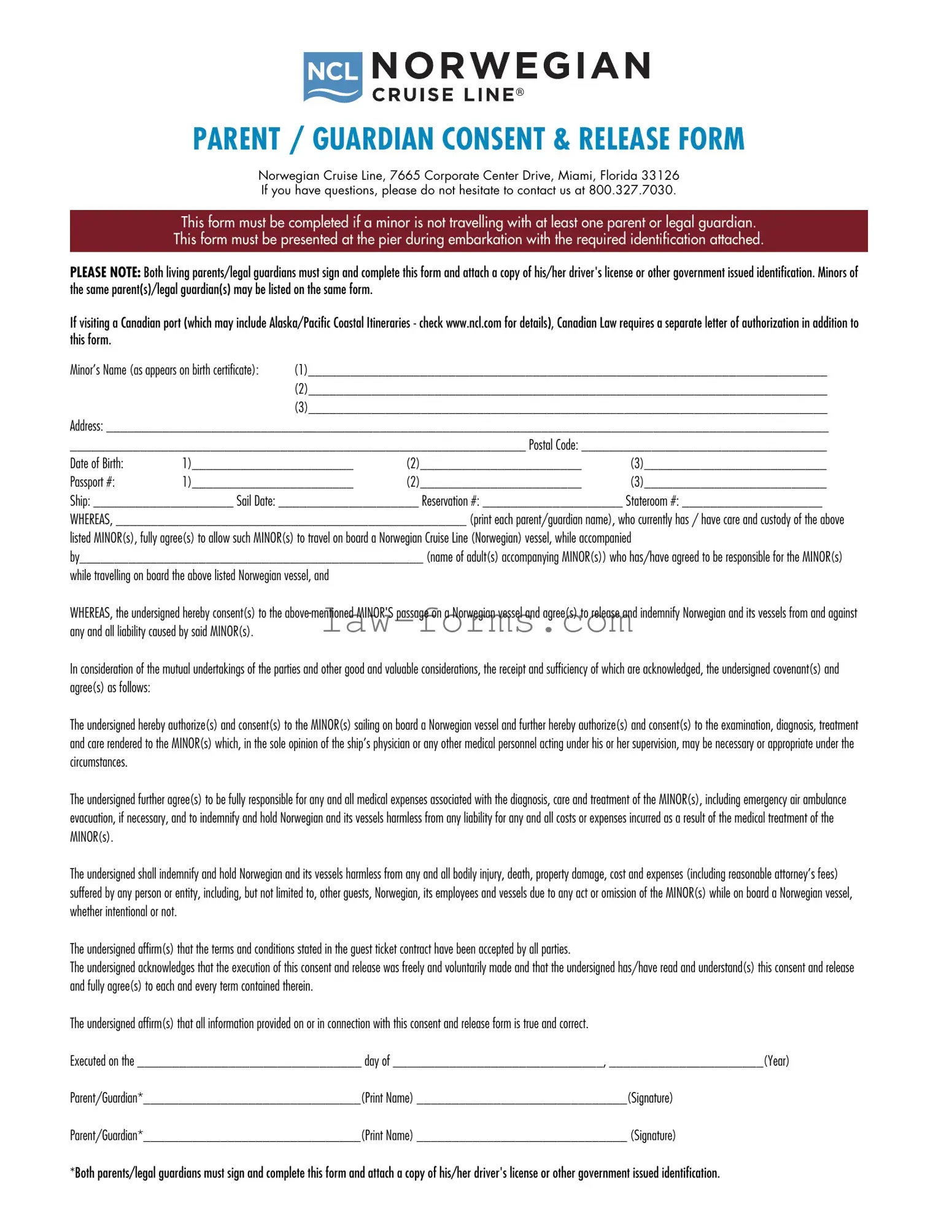 NCL Parental Consent PDF Template