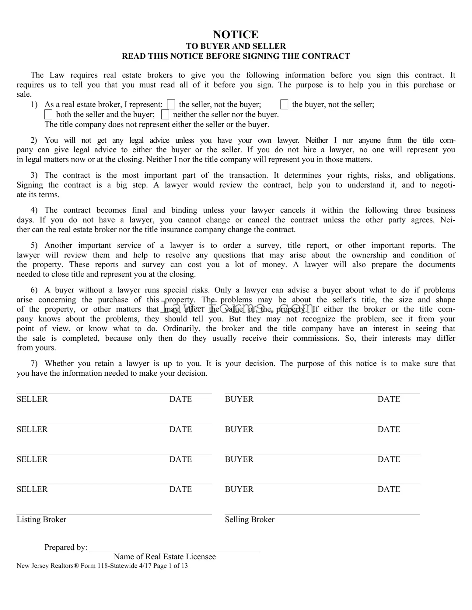 New Jersey 118 PDF Template