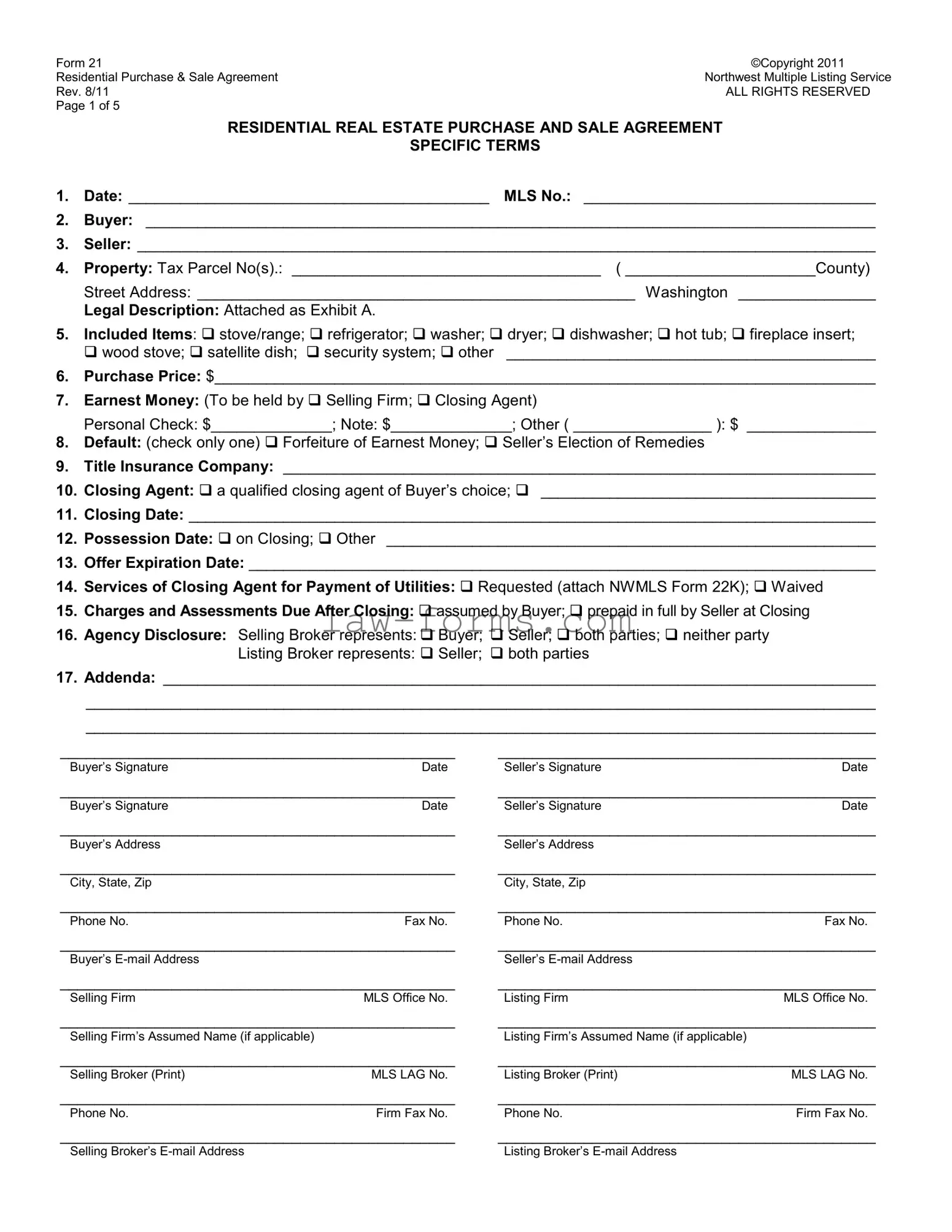 Nwmls 21 PDF Template