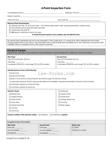 4 Point Inspection PDF Template