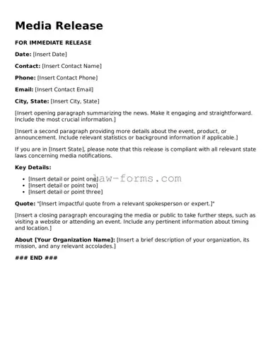 Valid Media Release Template
