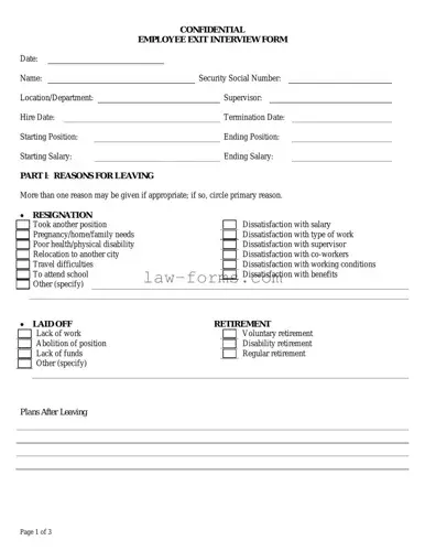 Exit Interview PDF Template