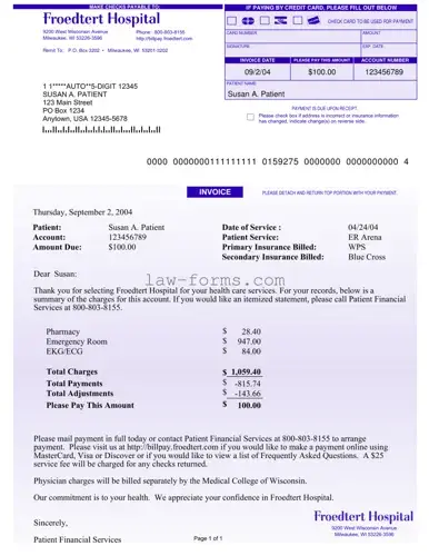 Hospital Bill PDF Template