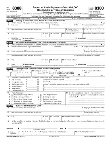 IRS 8300 PDF Template