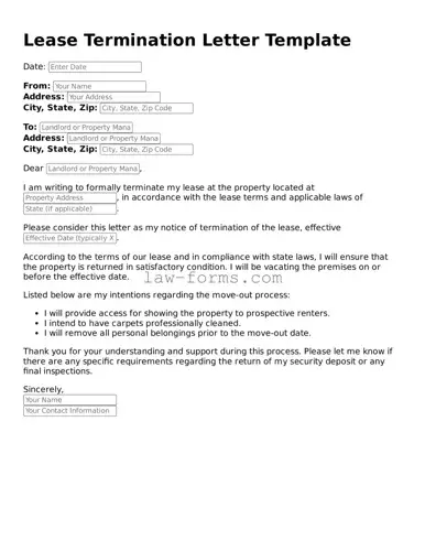 Valid Lease Termination Letter Template