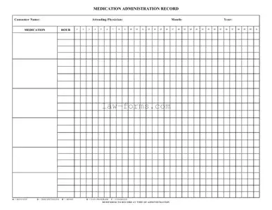 Medication Administration Record Sheet PDF Template
