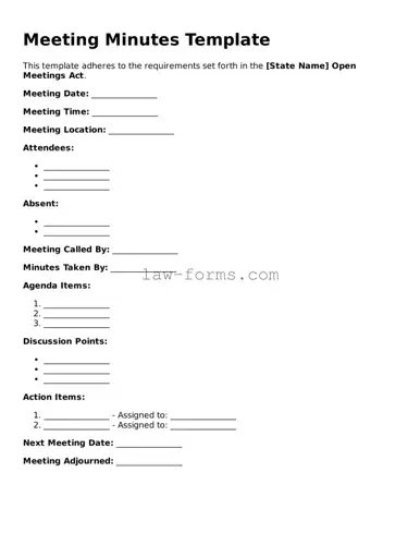Valid Meeting Minutes Template