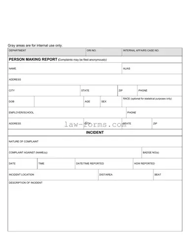 Police Report PDF Template