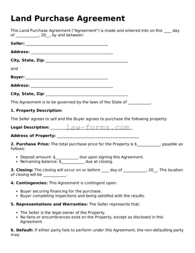 Valid Land Purchase Agreement Template
