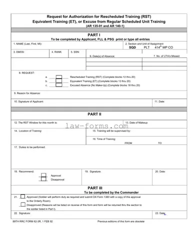 Rst Army PDF Template