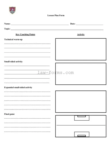 Soccer Training Session Plan PDF Template
