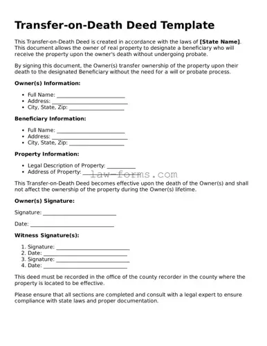 Valid Transfer-on-Death Deed Template