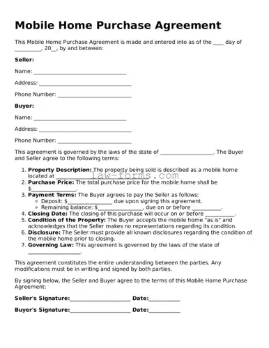 Valid Mobile Home Purchase Agreement Template