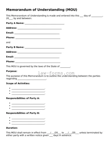 Valid Memorandum of Understanding Template