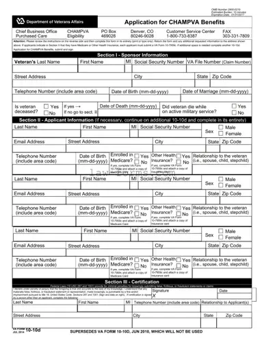 Va 10 10D PDF Template